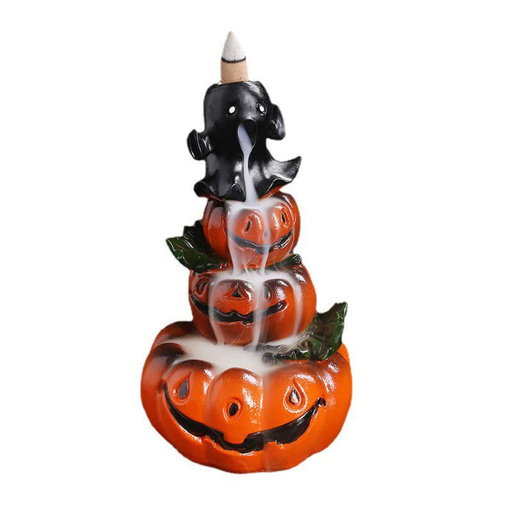 Dynie na Halloween Duch Żywica Cofanie Dymu Fontanna Kadzidło Palnik Dekoracja