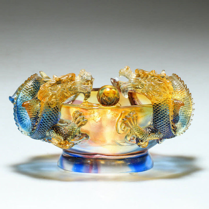 Buddha Stones Feng Shui Chiński Zodiak Smok Ręcznie Robiony Kryształ Liuli Sztuka Ochrona Dekoracja Domu Biuro - image 4