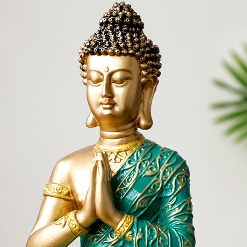 Buddha Stones, żywiczna statua Buddy Współczucia, dekoracja - image 7