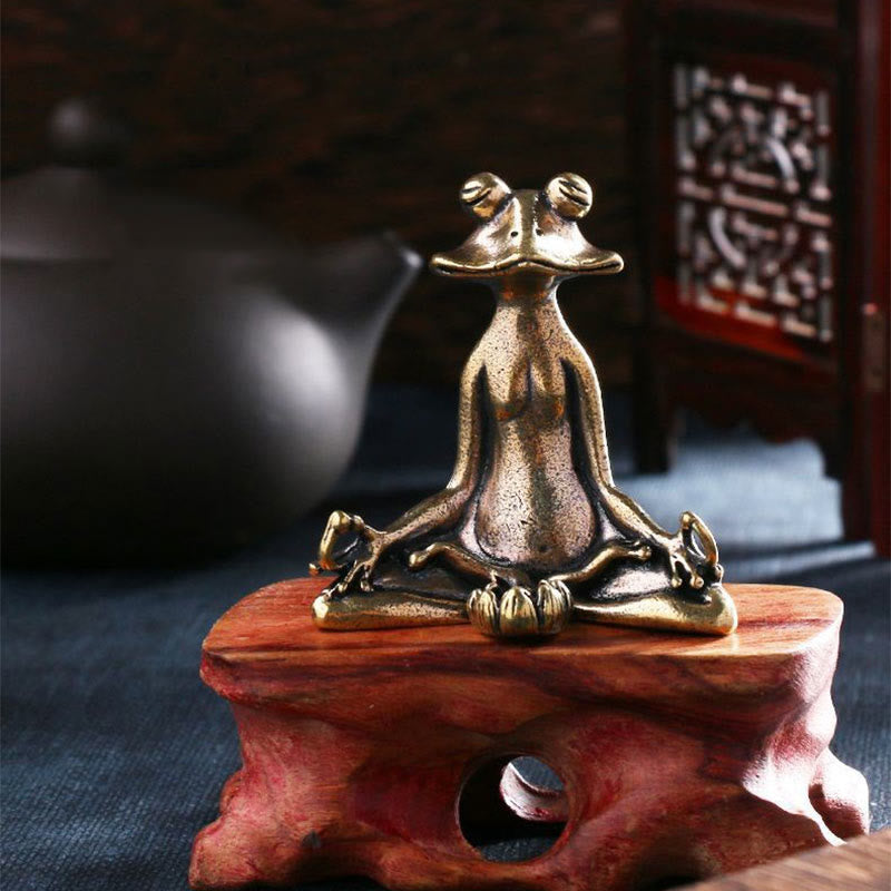 Buddha Stones Mini Mała Żaba Żółw Koi Ryba Ślimak Krab Miedź Bogactwo Dekoracja Domu