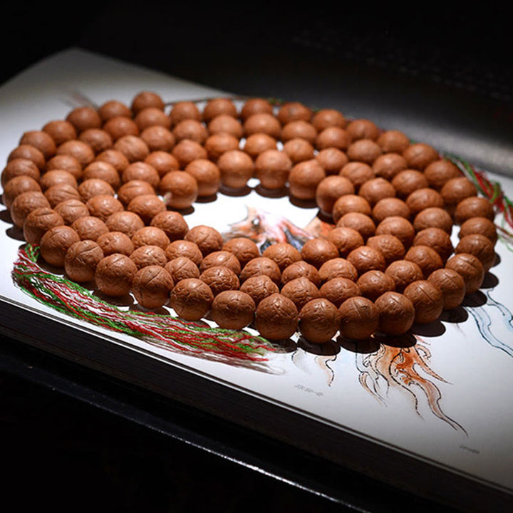 Buddha Stones 108 Mala Koraliki Nepal Bodhi Nasiona Szczęścia Bogactwo Bransoletka z frędzlami - image 9