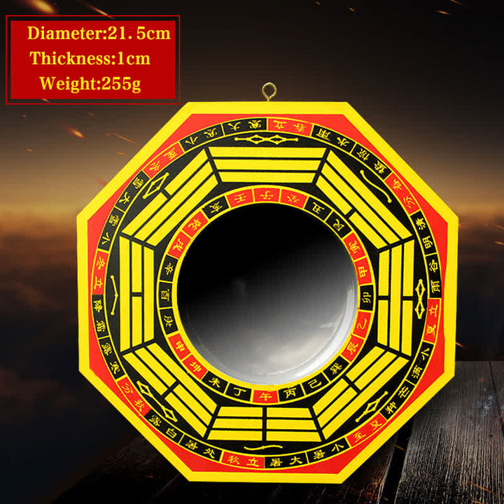 Feng Shui Bagua Mapa Równowagi Salonu Energia Mapa Lustra - 8 cali - Lustro wklęsłe - Żółty - image 17