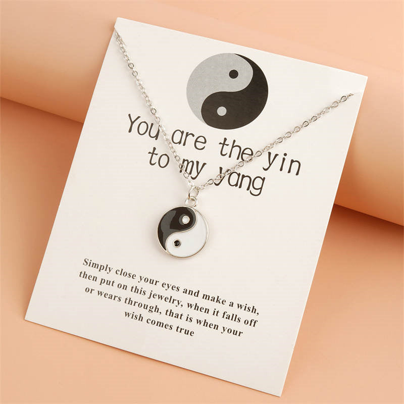 2 szt. Yin Yang Harmony Balance Naszyjnik Wisiorek - SYMBOL YIN YANG (Równowaga ♥ Harmonia) - image 1