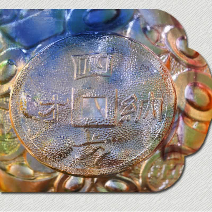 Ręcznie robiona miska z kryształu Liuli, dzieło sztuki, dekoracja domu - image 17