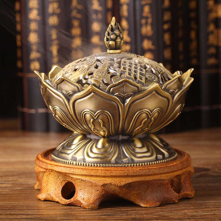 Buddha Stones Tybetański Lotos w Kształcie Oczyszczającego Kadzielnika