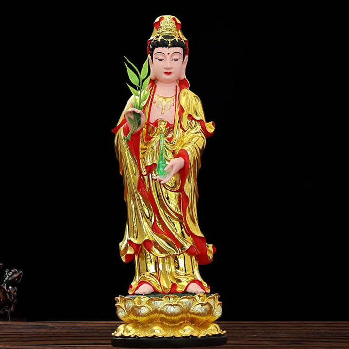 Chenrezig Bodhisattwa Awalokiteśwara Figurka Harmonia Żywica Dekoracja Domu - Kolorowy - image 0