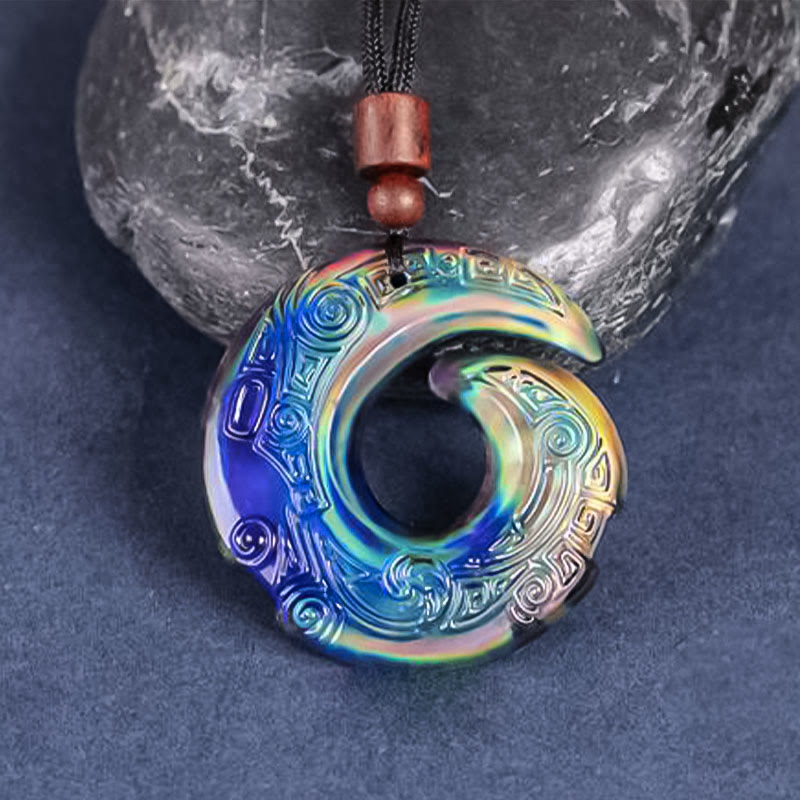 Zmieniający kolor szczęścia poprawia wzór naszyjnika Liuli Crystal Pendant