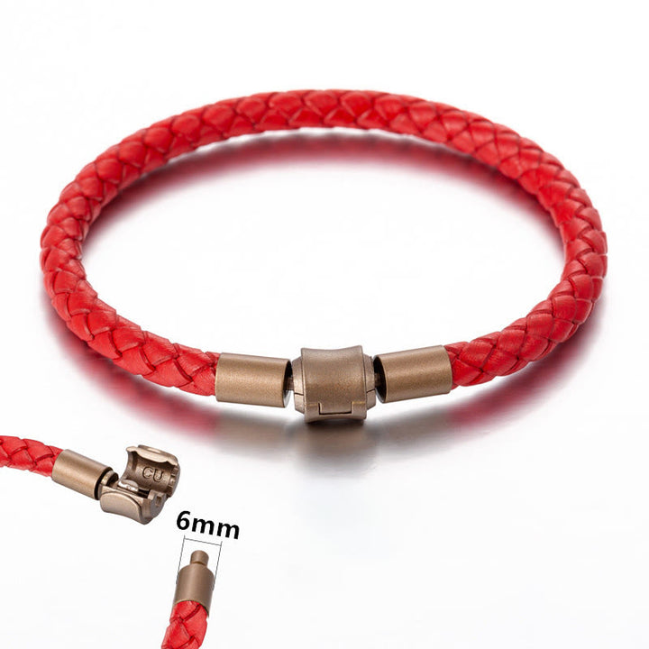 Bransoletka ze sznurka ze skóry Buddha Stones Vintage Luck Braid