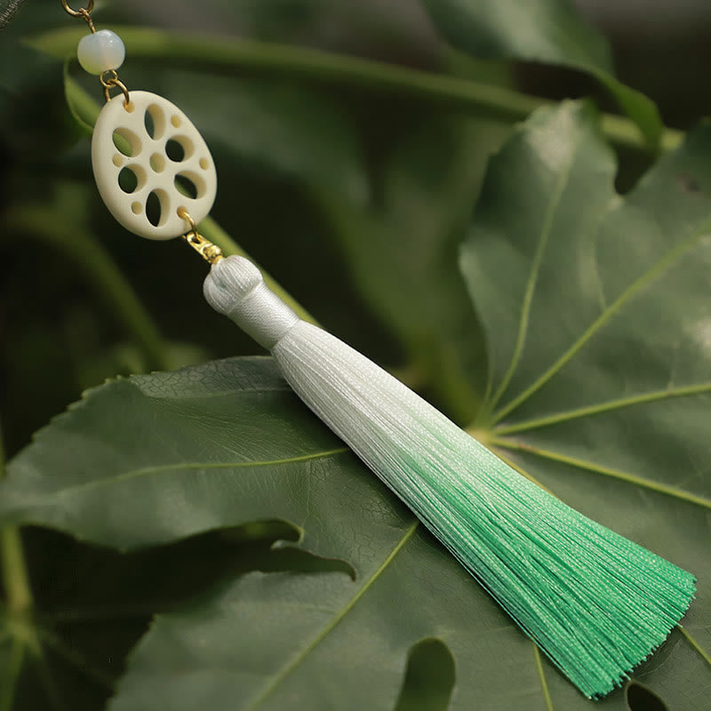 Buddha Stones Szczęście Haft Lotos Koi Ryba Królik Kwiat Hanfu Torba Crossbody Torba na Ramię