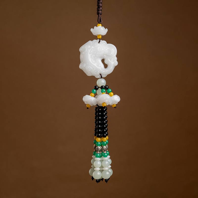 Buddha Stones FengShui Jade PiXiu Błogosławieństwo Samochód Wisiorek Dekoracja