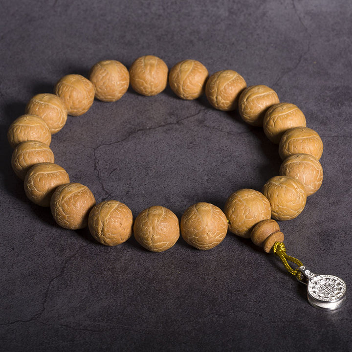 Buddha Stones Nasiona Bodhi Szczęście Pomyślność Mala na nadgarstek Tassel Mala kieszonkowa