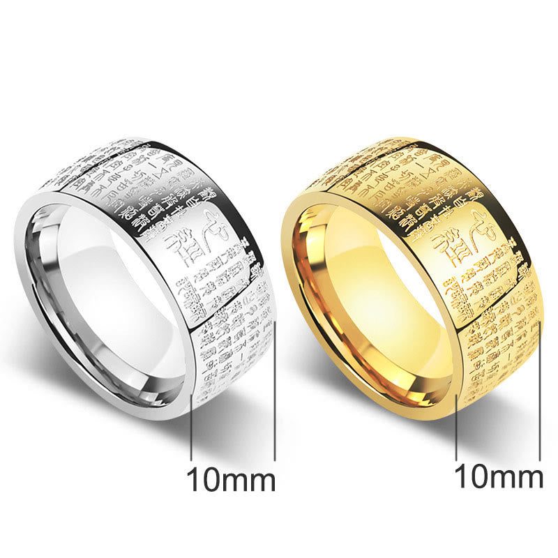 Buddha Stones FengShui Buddyzm Starożytny Sutra Serca Pierścień Szczęścia - image 6