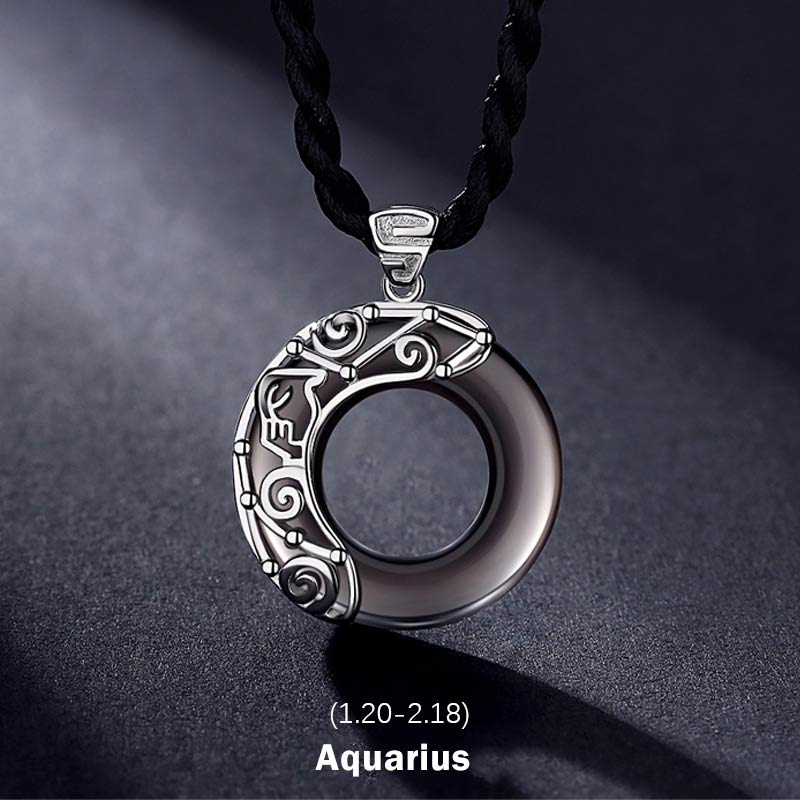 Buddha Stones 12 konstelacji zodiaku Obsydian lodowy Błogosławieństwo Okrągły naszyjnik