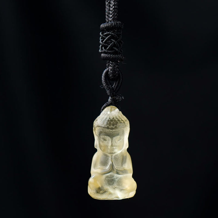 Buddha Stones Różne Kryształy Ametyst Różowy Kryształ Biały Kryształ Cytryn Budda Rzeźbiony Duchowy Naszyjnik Uzdrawiający Wisiorek Dekoracja - Cytryn - Naszyjnik i wisiorek - image 13