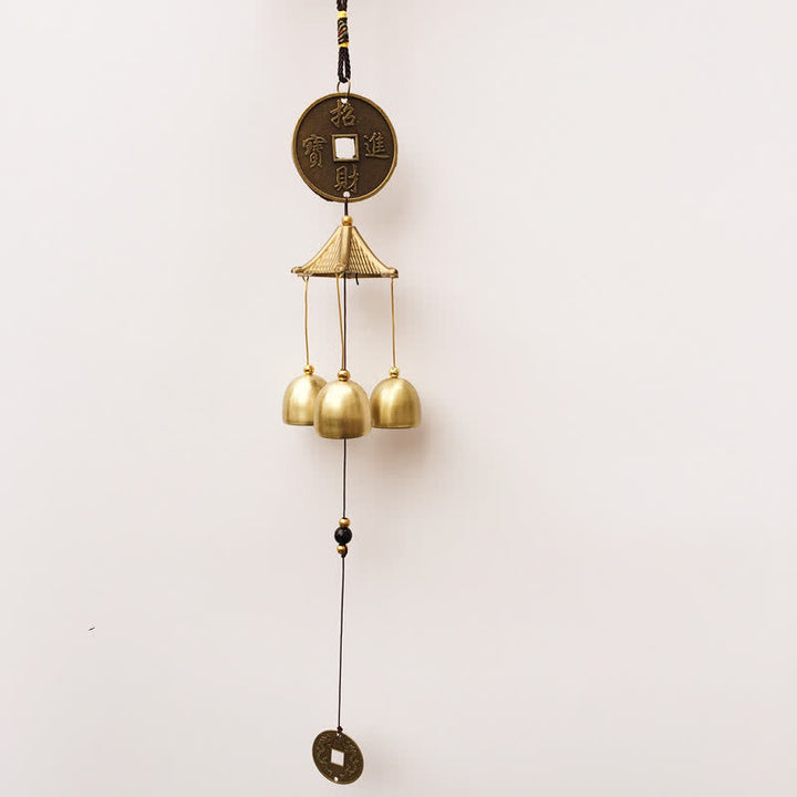 Buddha Stones Błogosławieństwo List Słoń Bagua Pomyślna Moneta Wisząca na Ścianie Dzwonek Ręcznie Robiona Dekoracja Domu - image 12