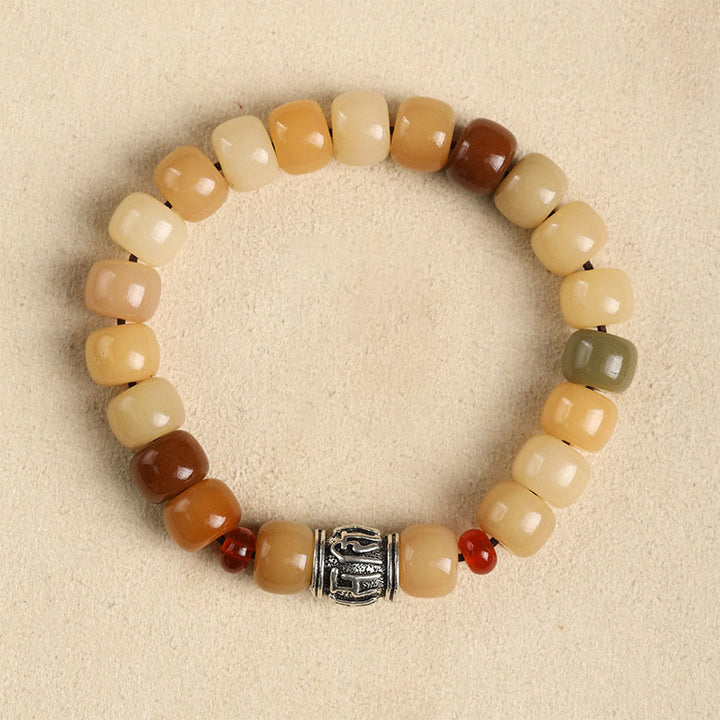 Buddha Stones Naturalne Nasiona Bodhi Władca Lasu Trupów Om Mani Padme Hum Bransoletka Mądrości