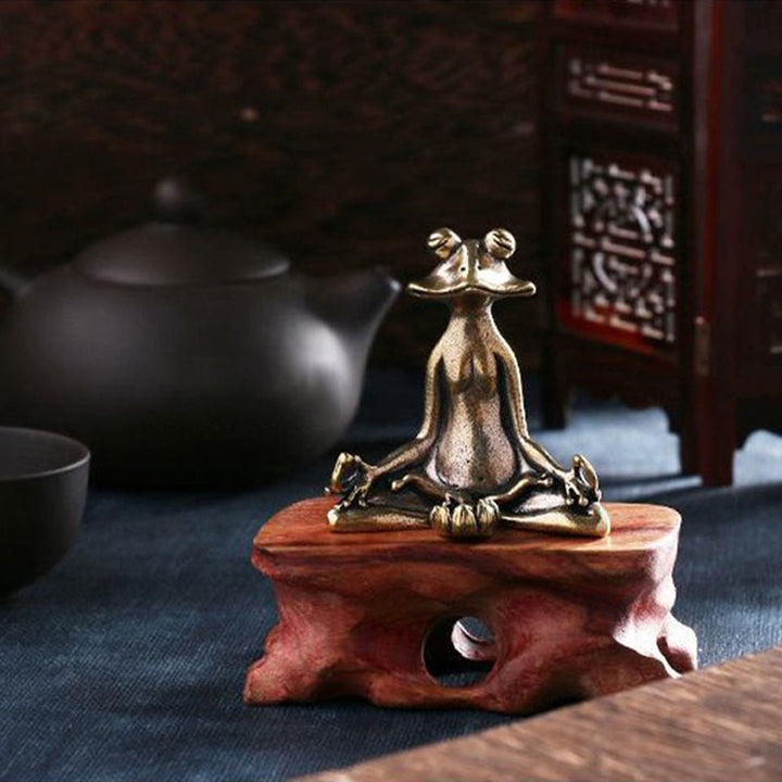 Buddha Stones Mini Mała Żaba Żółw Koi Ryba Ślimak Krab Miedź Bogactwo Dekoracja Domu