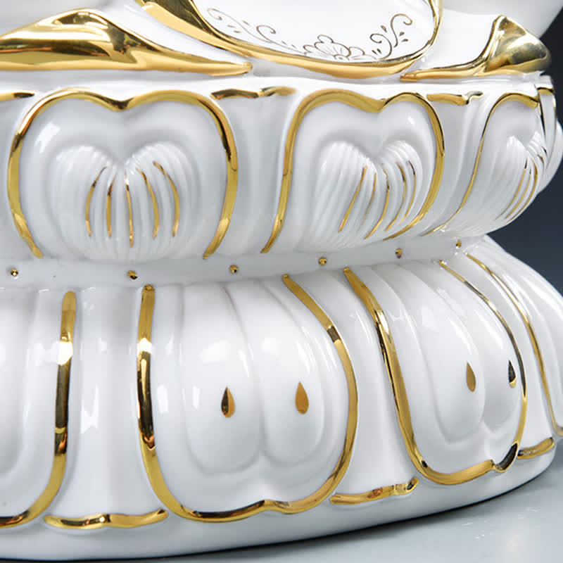 Chenrezig Bodhisattwa Awalokiteśwara Sukces Ceramiczna Statuetka Dekoracja Domu - image 9