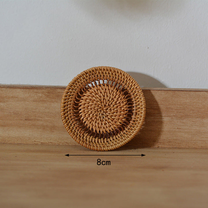 Ceramiczny Kwiatowy Wzór Rattanowy Podkładka Pod Kubek Pod Filiżankę - Podkładka spiralna 8 cm - image 10