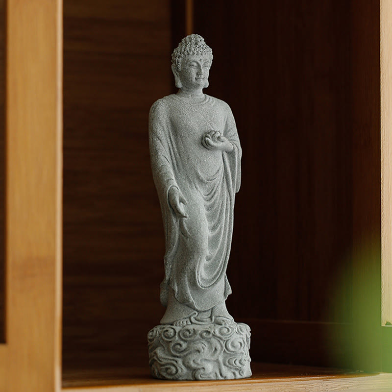 Medytacja Buddha Stones Buddy Budda Pomyślne chmury Projekt Spokój Dekoracja domu - image 5