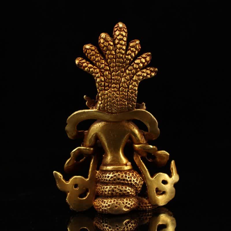 Bodhisattwa Nagarjuna Ochrona Miedziana Dekoracja Statuetki - image 7
