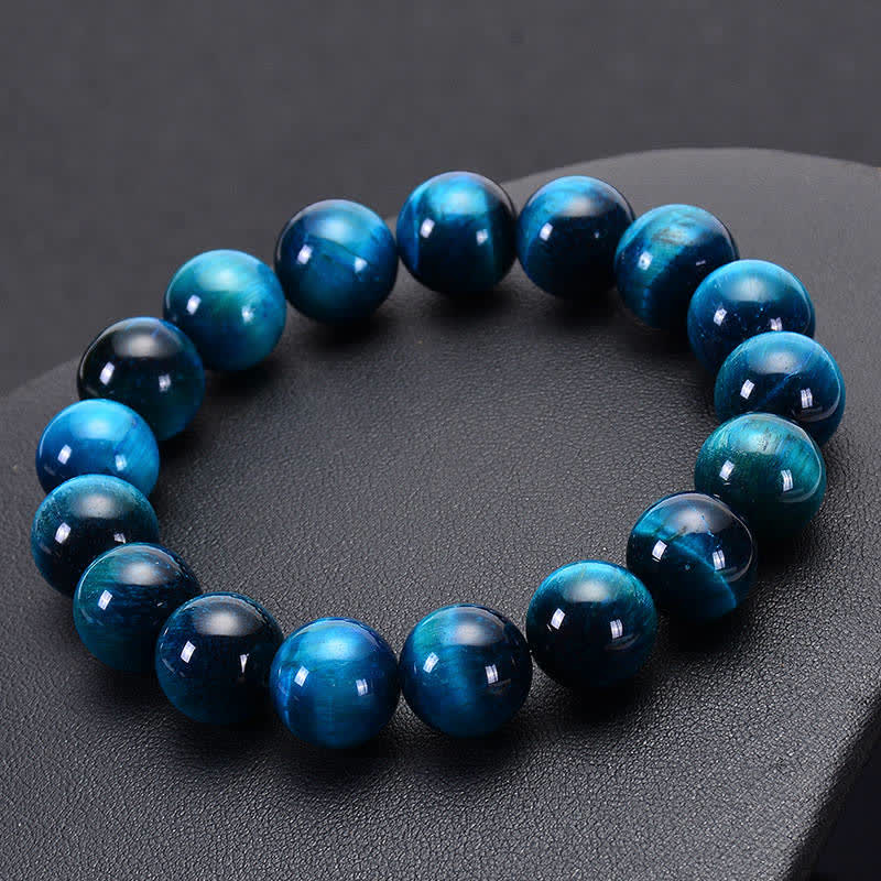 Bransoletka ochronna Buddha Stones Blue Tiger Eye - 0,47 cala (12 mm) - image 0