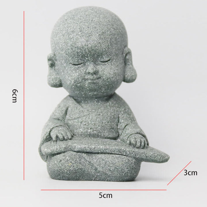 Buddha Stones Medytacja Modlitwa Mnich Statua Buddy Spokój Dekoracja Domu - image 5