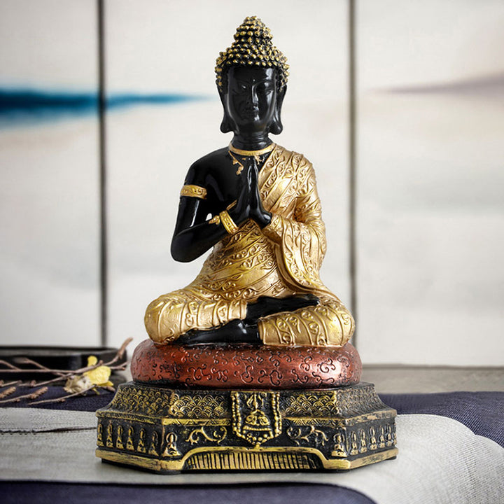Buddha Stones, żywiczna statua Buddy Współczucia, dekoracja - image 13