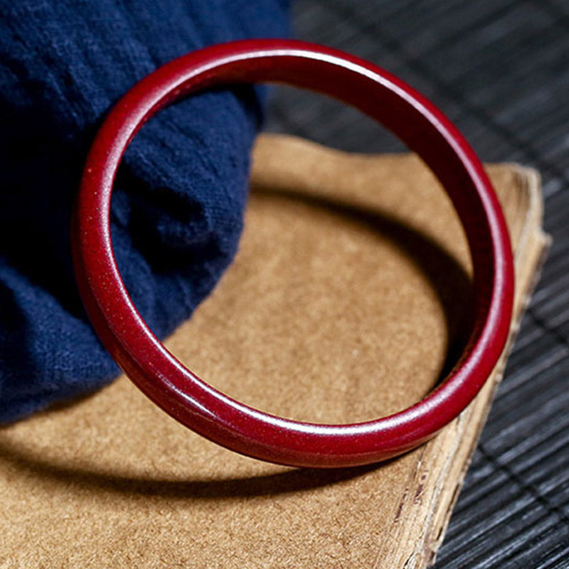 Buddha Stones Cynobrowy Sutra Serca Grawerowanie Błogosławieństwo Bransoletka Bangle - image 1