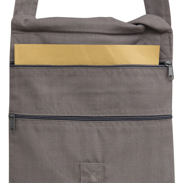Lotos haftowana torba na ramię z bawełny Spiritual Mind Practice Crossbody Bag