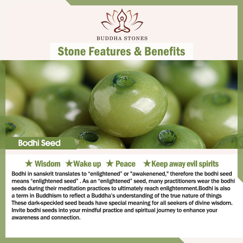 Bransoletka sukcesu Buddha Stones Lotus Cyan Bodhi Seed
