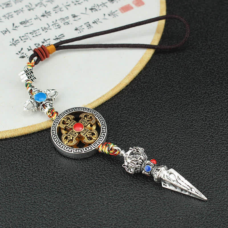 Tybet Om Mani Padme Hum Vajra Dorje Duchowa dekoracja wisząca w samochodzie