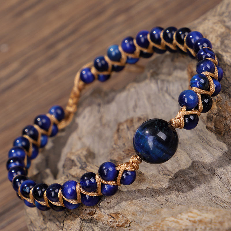 Bransoletka ochronna z kamieni Buddha Stones Divine Blue Tiger Eye