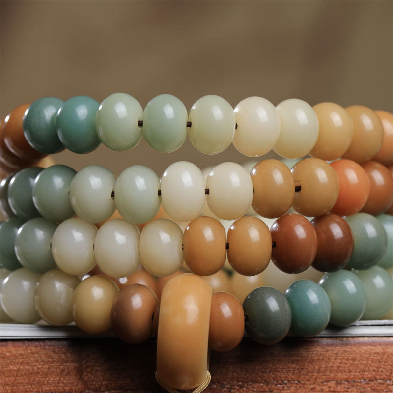 Buddha Stones 108 Mala Beads Gradient Bodhi Seed Budda Ręcznie Grawerowana Bransoletka Pokoju - image 3