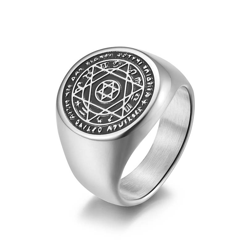 Buddha Stones 12 Konstelacji Zodiaku Pierścień Ochronny Gwiazda Dawida