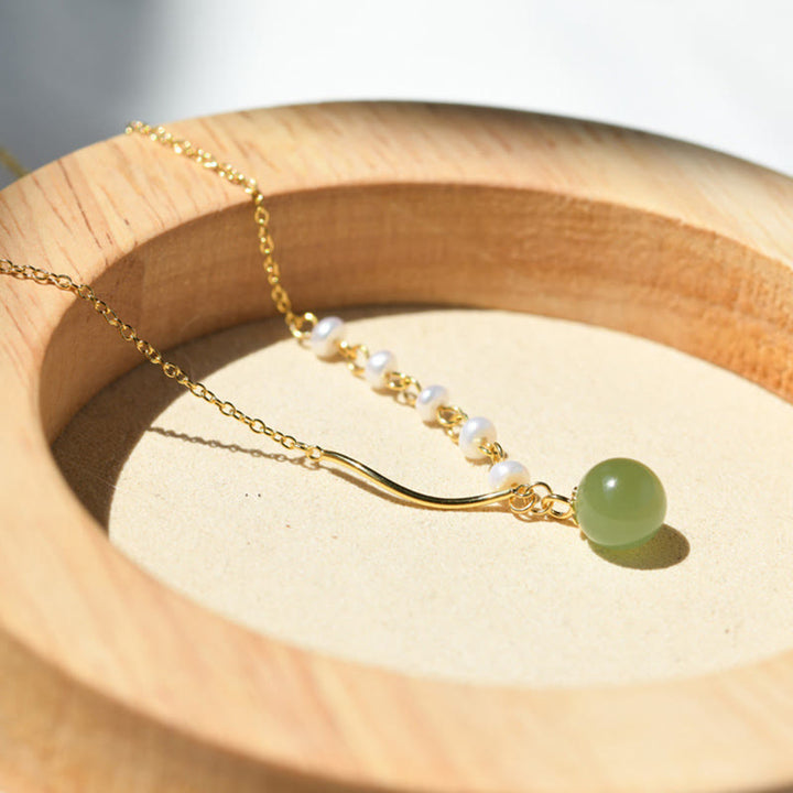 Kamienie Buddy Naturalny naszyjnik z perełkami z jadeitu Hetian Luck Bead - image 4