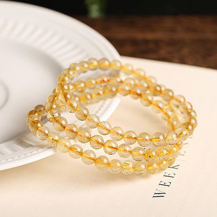 Bransoletka ochronna Buddha Stones Natural Citrine Prosperity