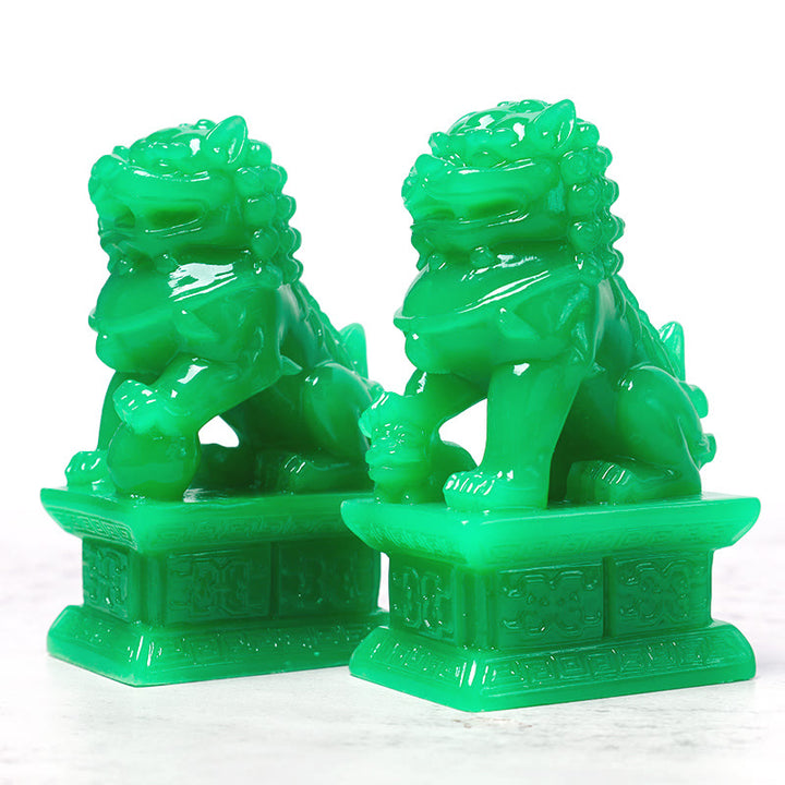 Bogactwo Dobrobyt Para Fu Foo Dogs Strażnicy Lwa Statuetki Dekoracja Domu