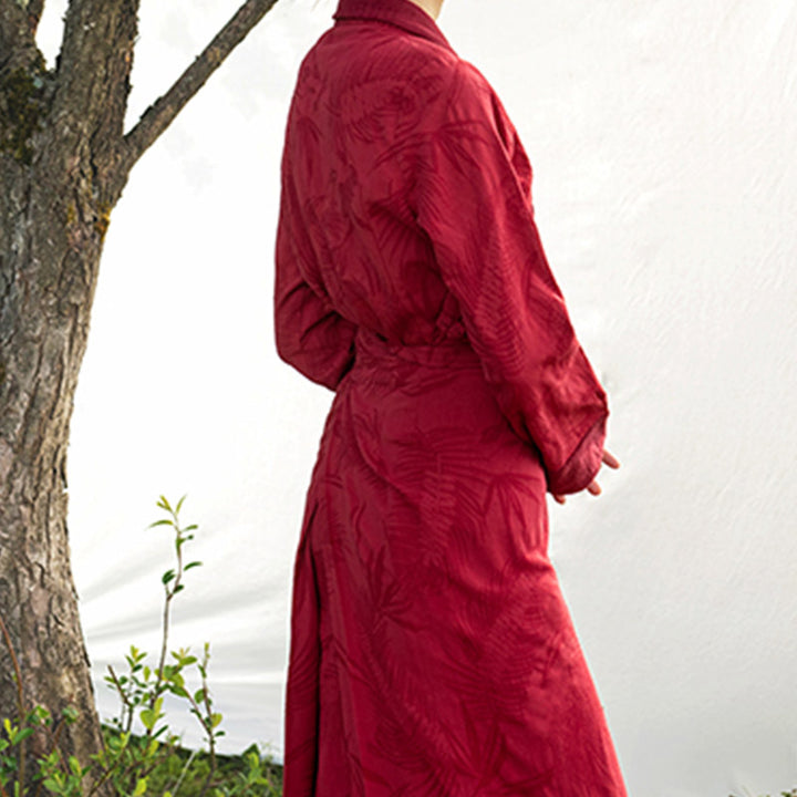 Buddha Stones Tybetańska Sukienka Odzież Lhasa Długa Sukienka Kopertowa Maxi Sukienka Damska Odzież - image 15