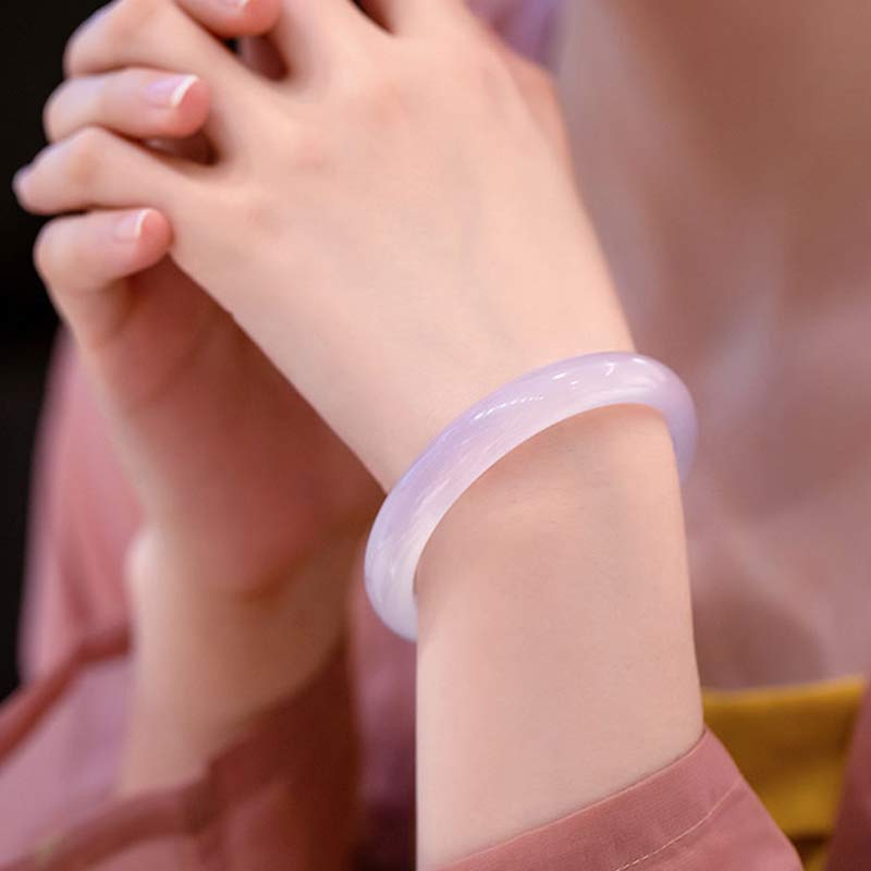 Buddha Stones Naturalne Chalcedon Harmonia Pozytywna Bransoletka Bangle