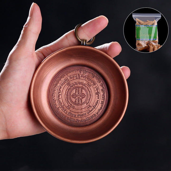 Buddha Stones Mały miedziany ołtarz modlitewny Przenośny uchwyt do palenia Kadzidło Szałwia Rytuały oczyszczania Użyj przedmiotów