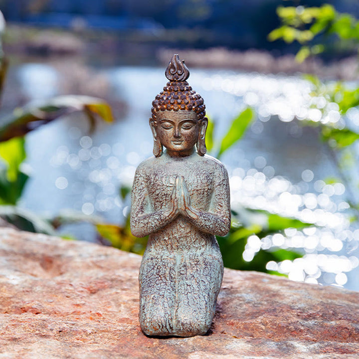 Medytujący Zen Budda Spokój Żywica Statuetka Dekoracja Domu