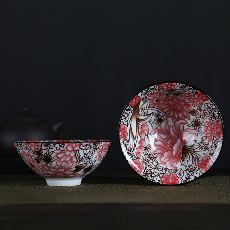 Buddha Stones Kwiaty Fu Charakter Góry Lotos Kwiaty Wiśni Ceramiczny Filiżanka Kung Fu Filiżanka do herbaty