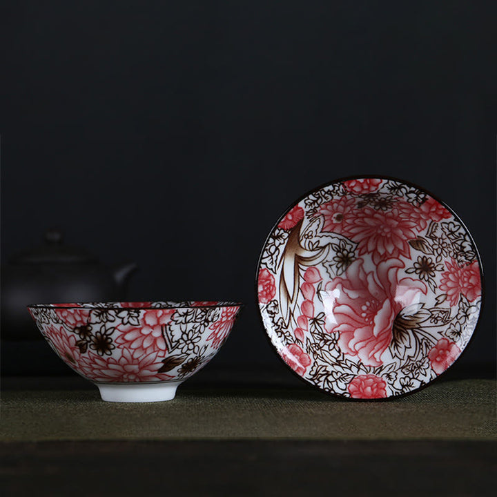 Buddha Stones Kwiaty Fu Charakter Góry Lotos Kwiaty Wiśni Ceramiczny Filiżanka Kung Fu Filiżanka do herbaty