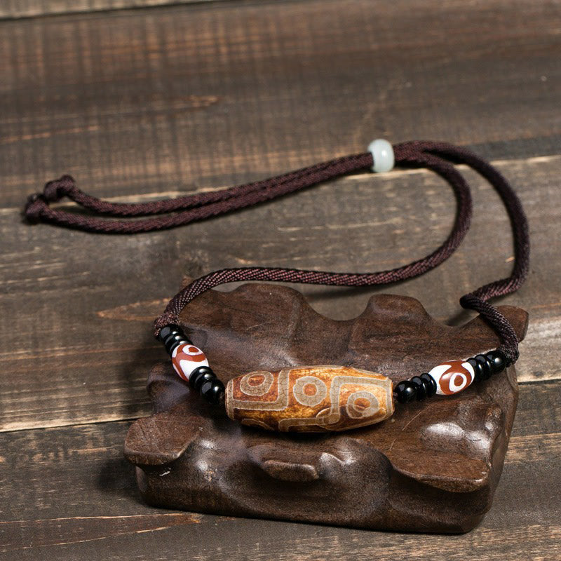 Naszyjnik z Buddha Stones z dziewięcioma oczami i koralikami Dzi - image 8
