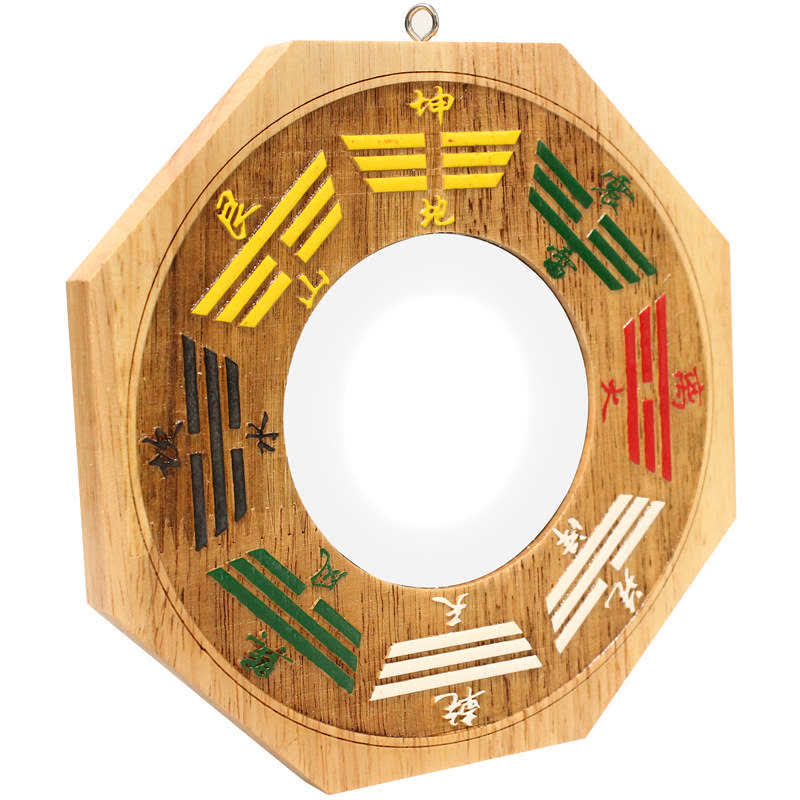 Feng Shui Bagua Mapa Peach Wood Równowaga Energii Lustro - image 5