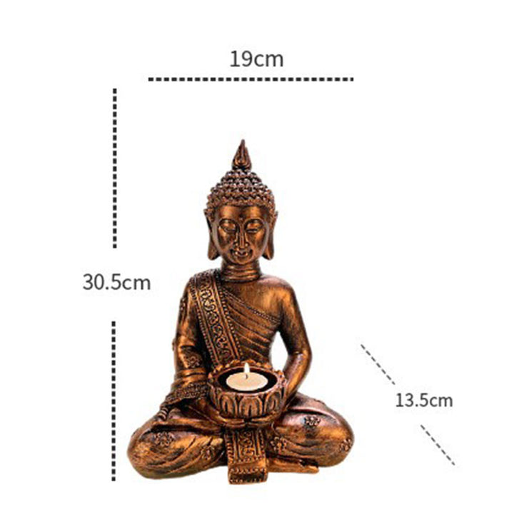 Buddha Stones Tybetański Błogosławieństwo Buddy Dekoracja Świecznik