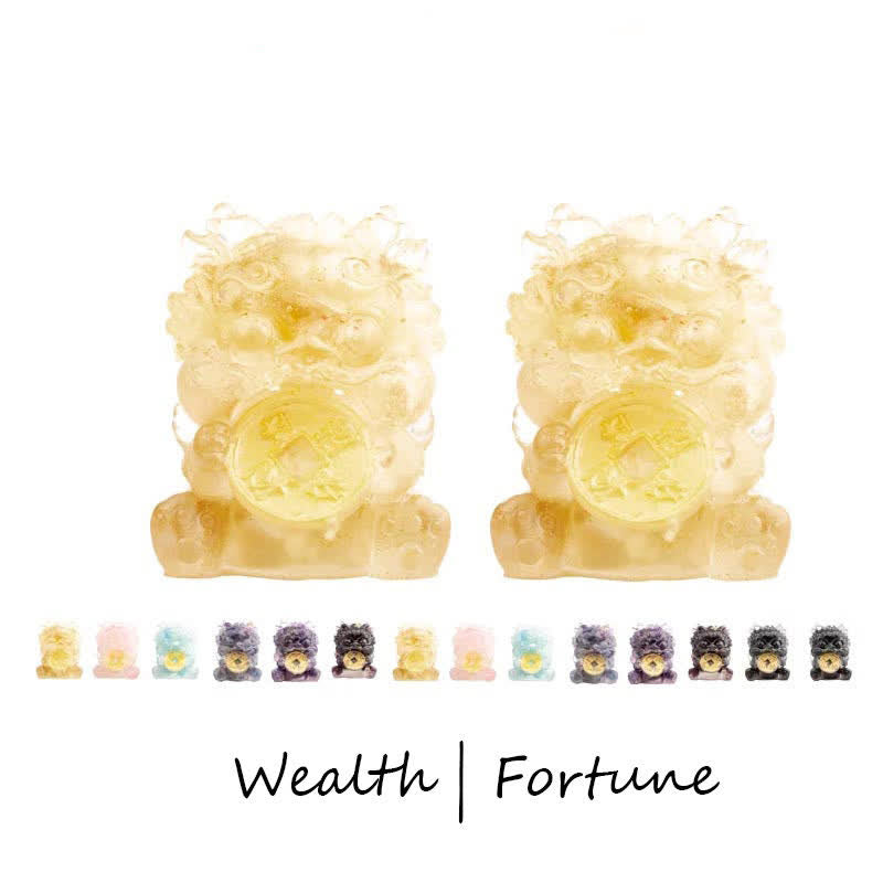 Buddha Stones Ręcznie Robione Słodkie PiXiu Złota Moneta Kryształ Fengshui Energia Bogactwo Fortuna Dekoracja Domu - Cytryn (Fortuna ♥Bogactwo) - image 0