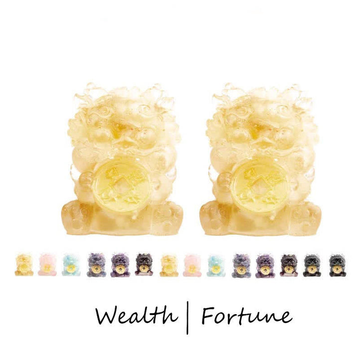 Buddha Stones Ręcznie Robione Słodkie PiXiu Złota Moneta Kryształ Fengshui Energia Bogactwo Fortuna Dekoracja Domu - Cytryn (Fortuna ♥Bogactwo) - image 0