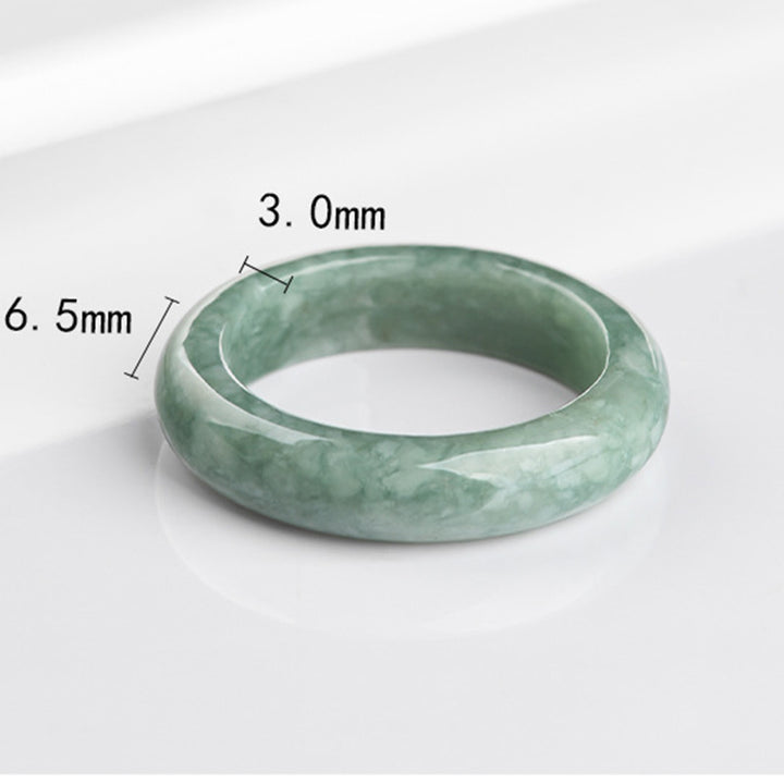 Pierścień leczniczy z naturalnego jadeitu z Buddha Stones